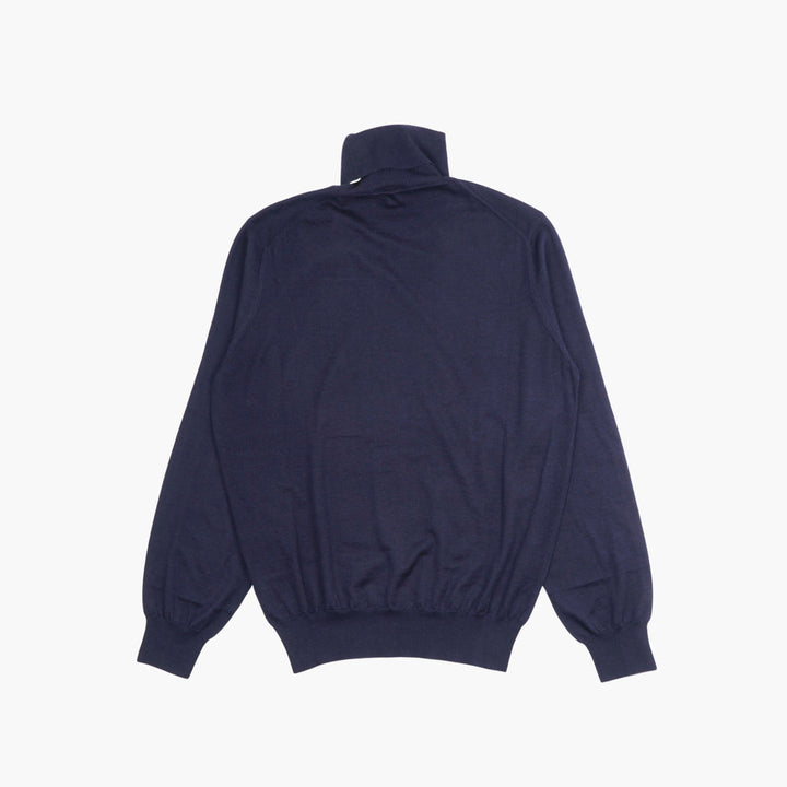 Brunello Cucinelli Navy Turtleneck Sweater