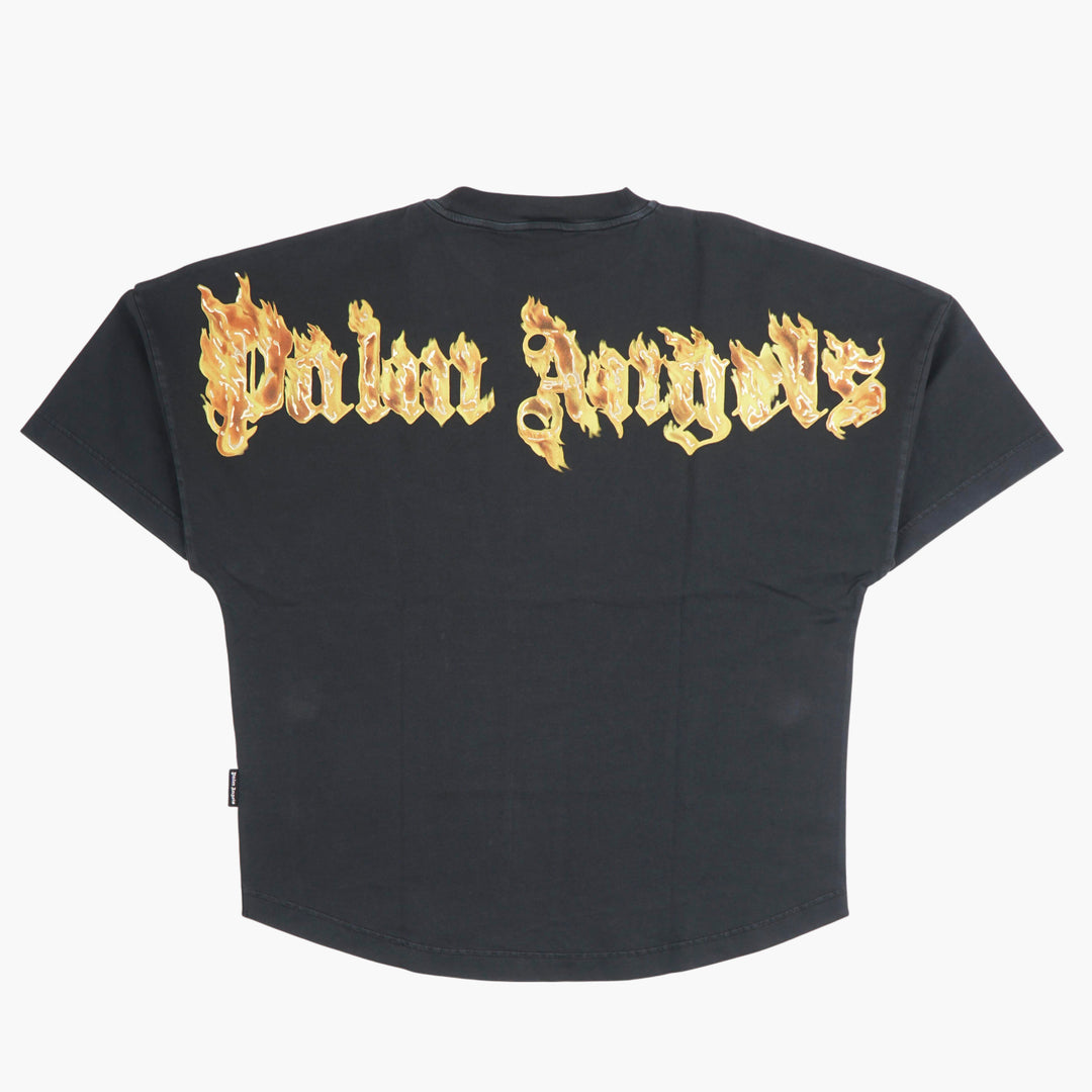 Palm Angels Black-Yellow Graphic T-Shirt