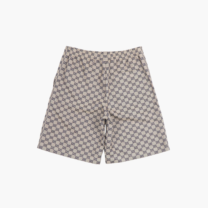 Gucci Beige-Blue Monogram Shorts