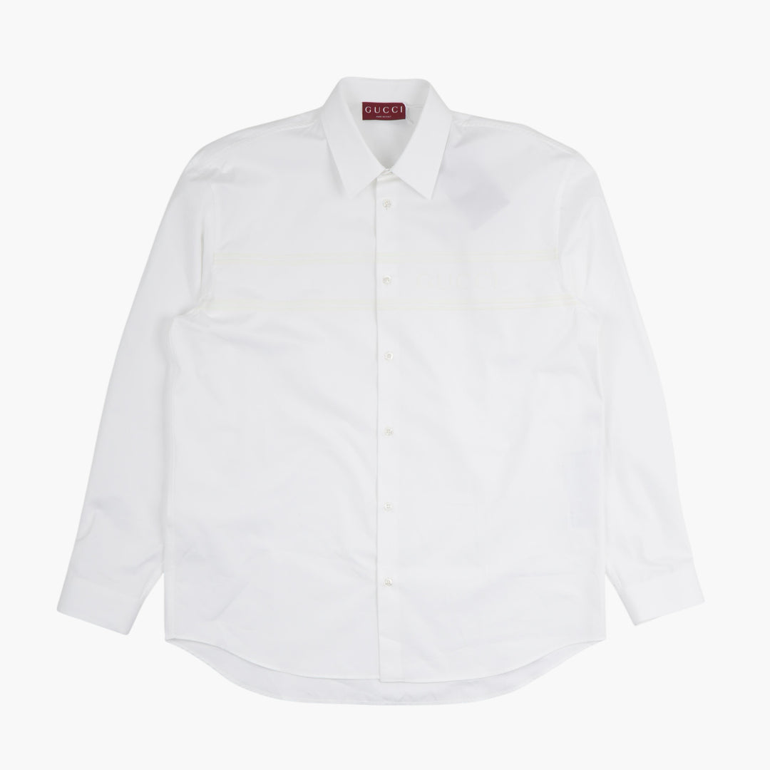 GUCCI White Shirt with Classic Collar