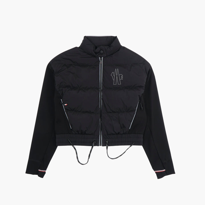 Moncler Black Grenoble logo-appliqué padded jacket