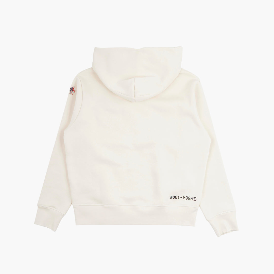 Moncler White Graphic Hoodie