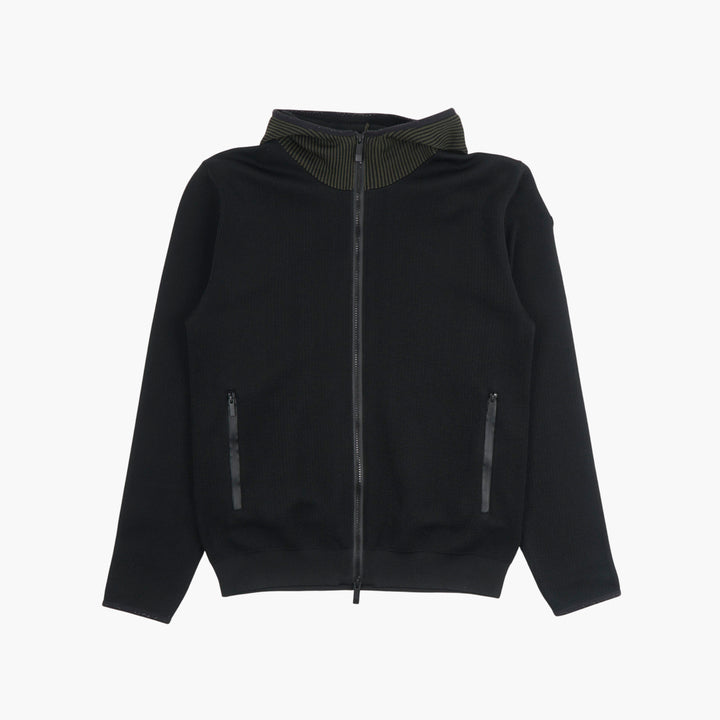 Moncler Black-Green Technical Down Jacket