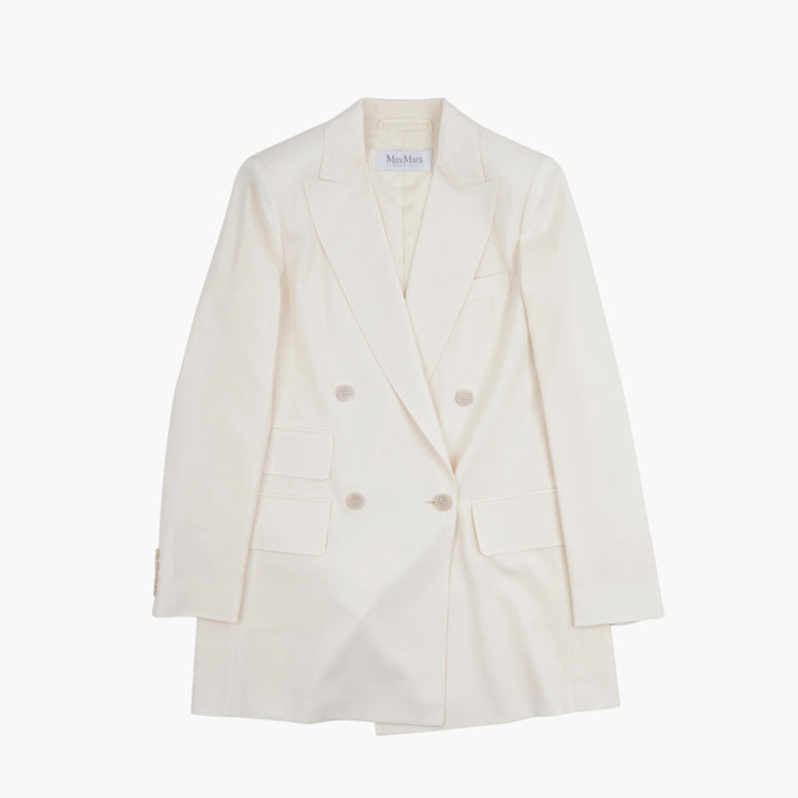 Cappotto Max Mara in misto lana bianco