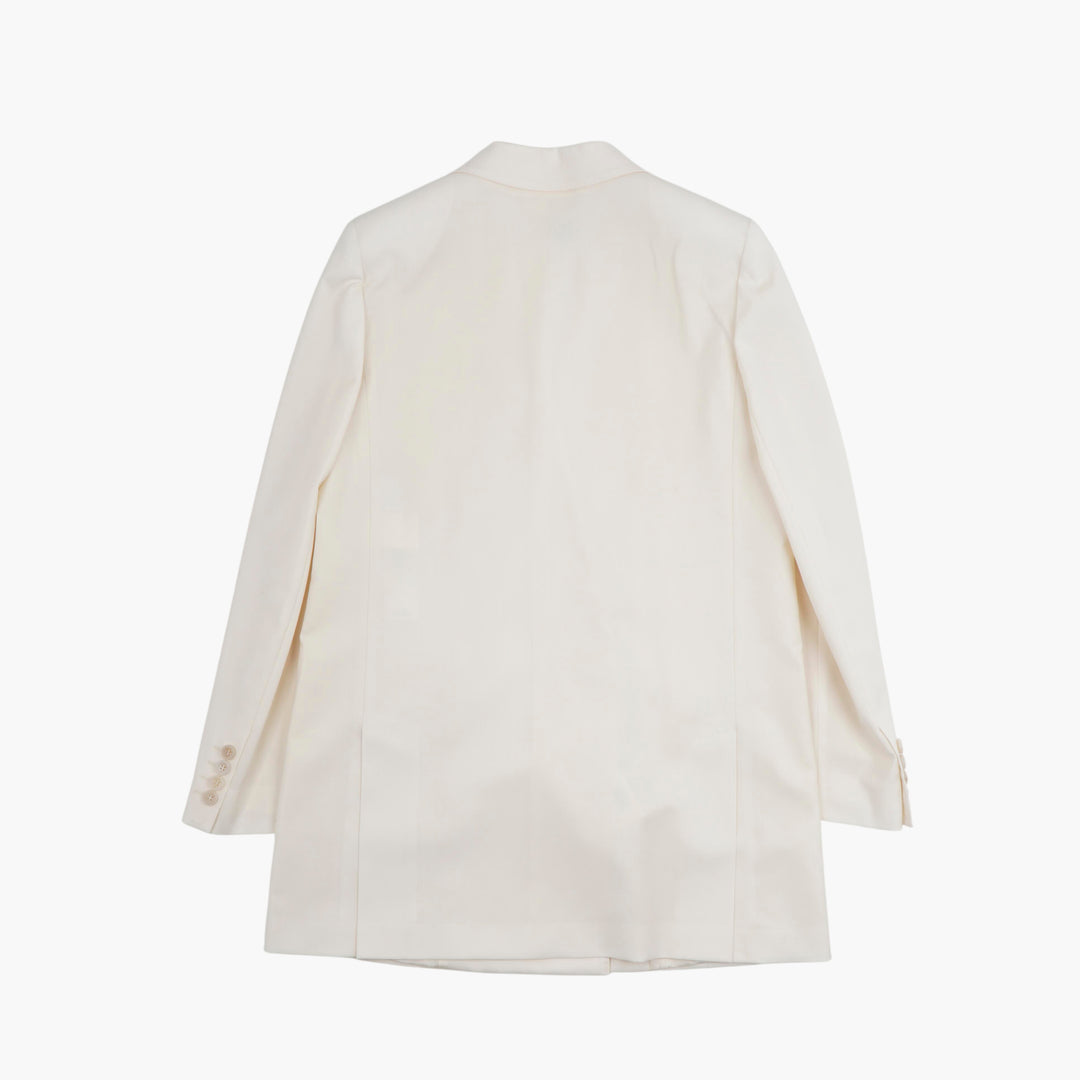 Max Mara White Wool Blend Coat