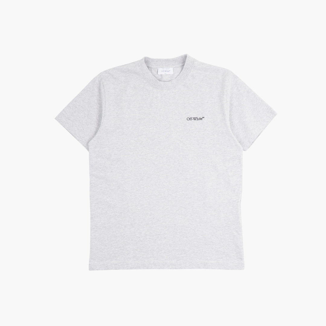 OFF-WHITE T-shirt grigia in cotone con logo