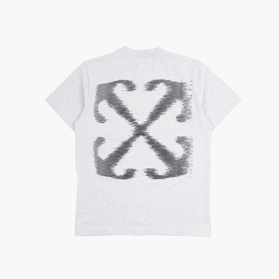 OFF-WHITE T-shirt grigia in cotone con logo