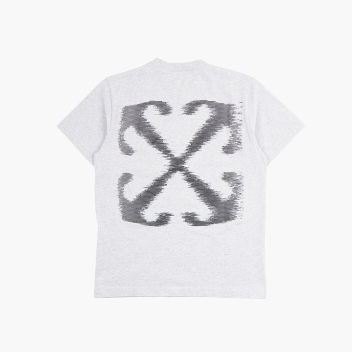 OFF-WHITE T-shirt grigia in cotone con logo