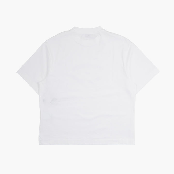 T-shirt bianca in cotone con marchio OFF-WHITE