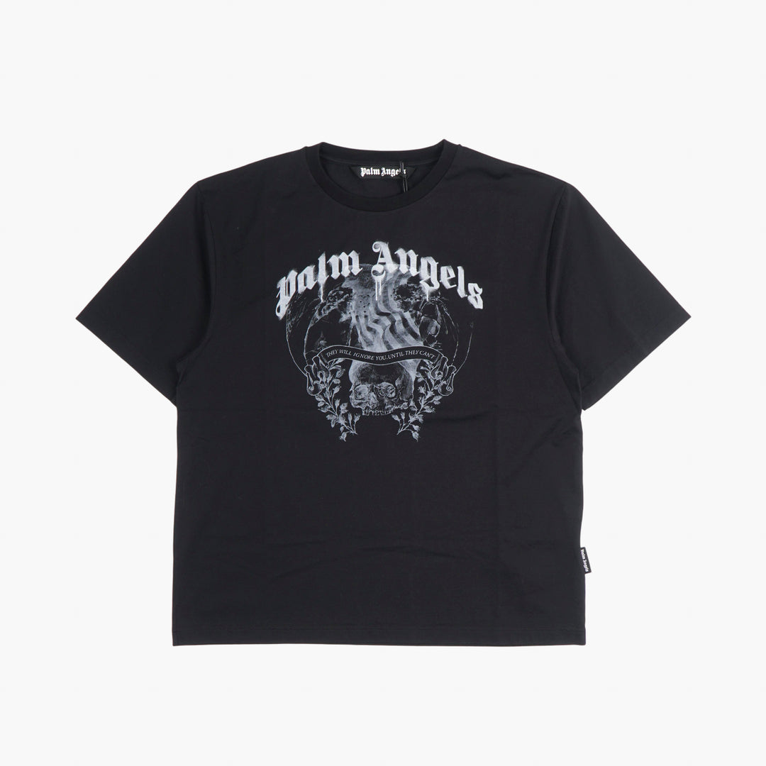 T-shirt con stampa grafica nera Palm Angels