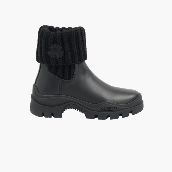 Moncler Black Rubber Rain Boots