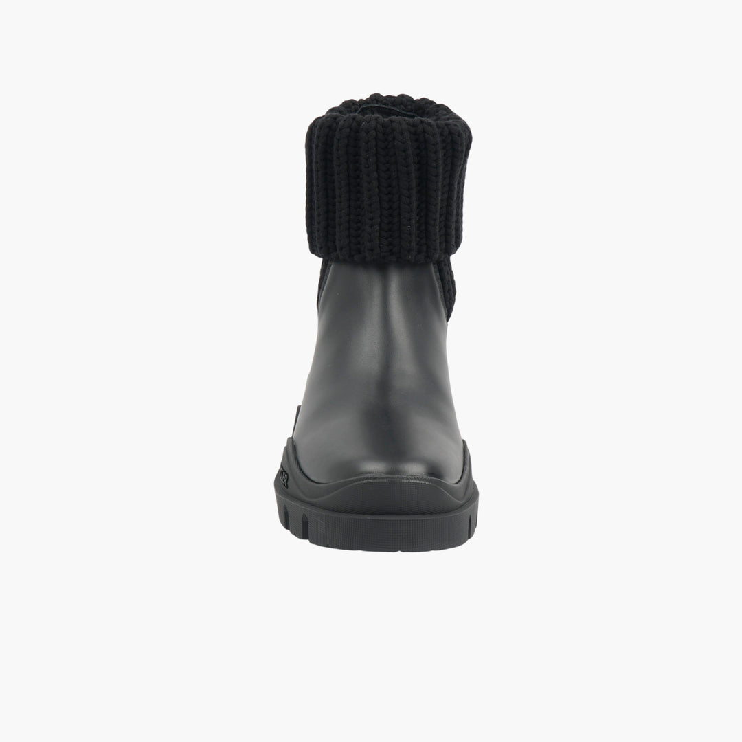 Moncler Black Rubber Rain Boots