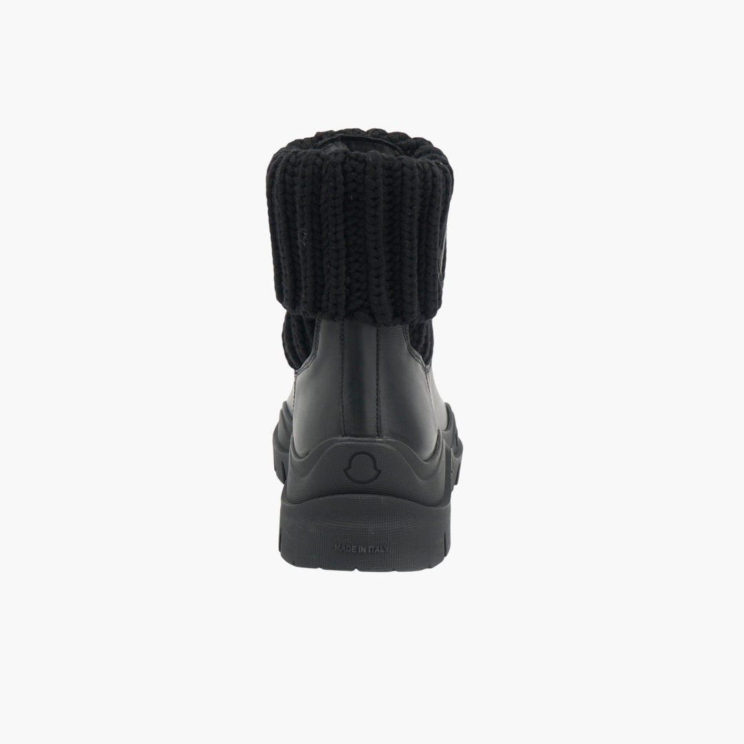 Moncler Black Rubber Rain Boots