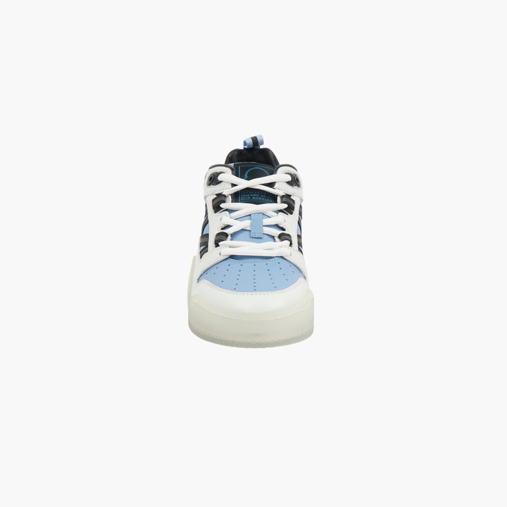 Moncler White-Multi Sneaker with Black Accents