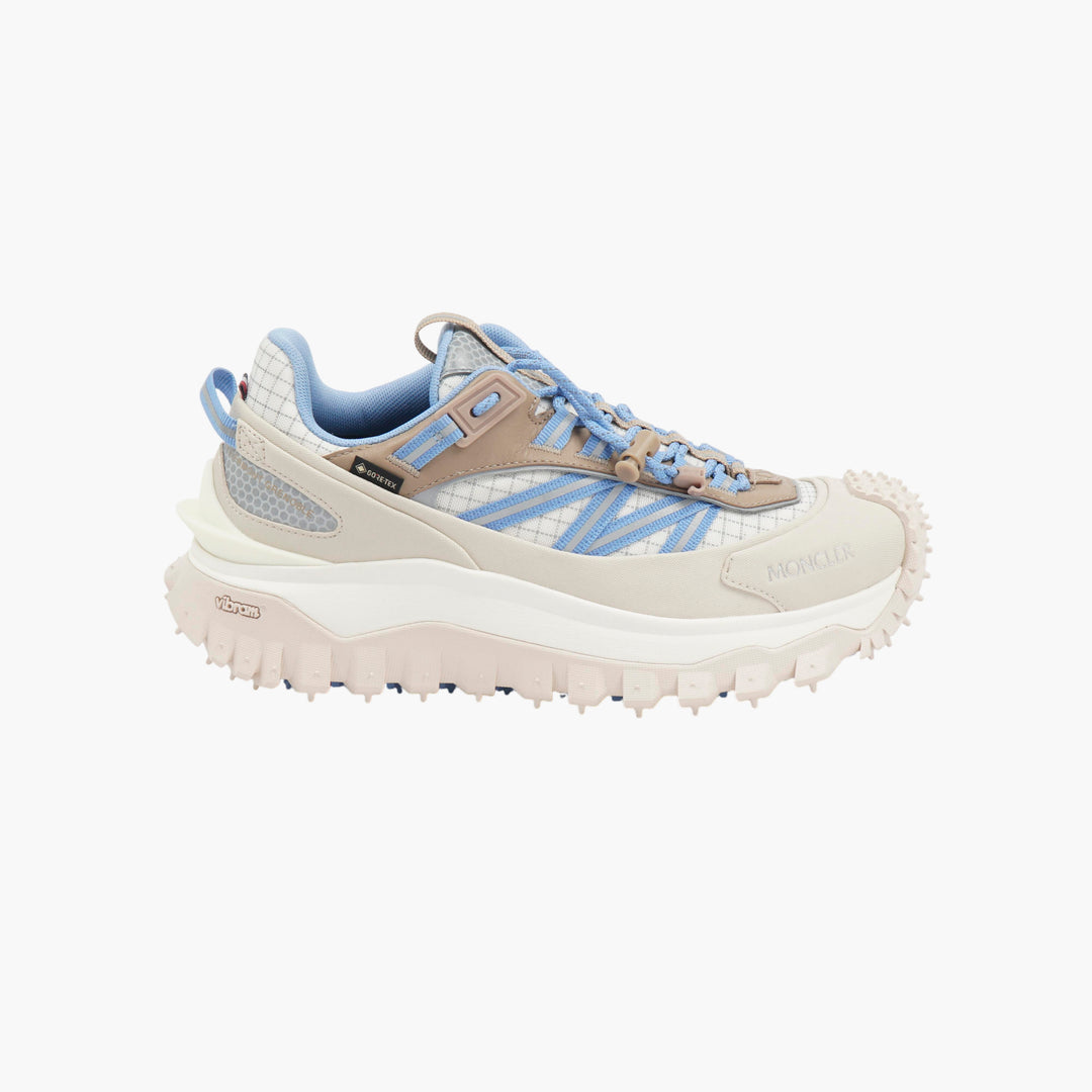 MONCLER Sneakers Avorio-Blu con Suola Vibram