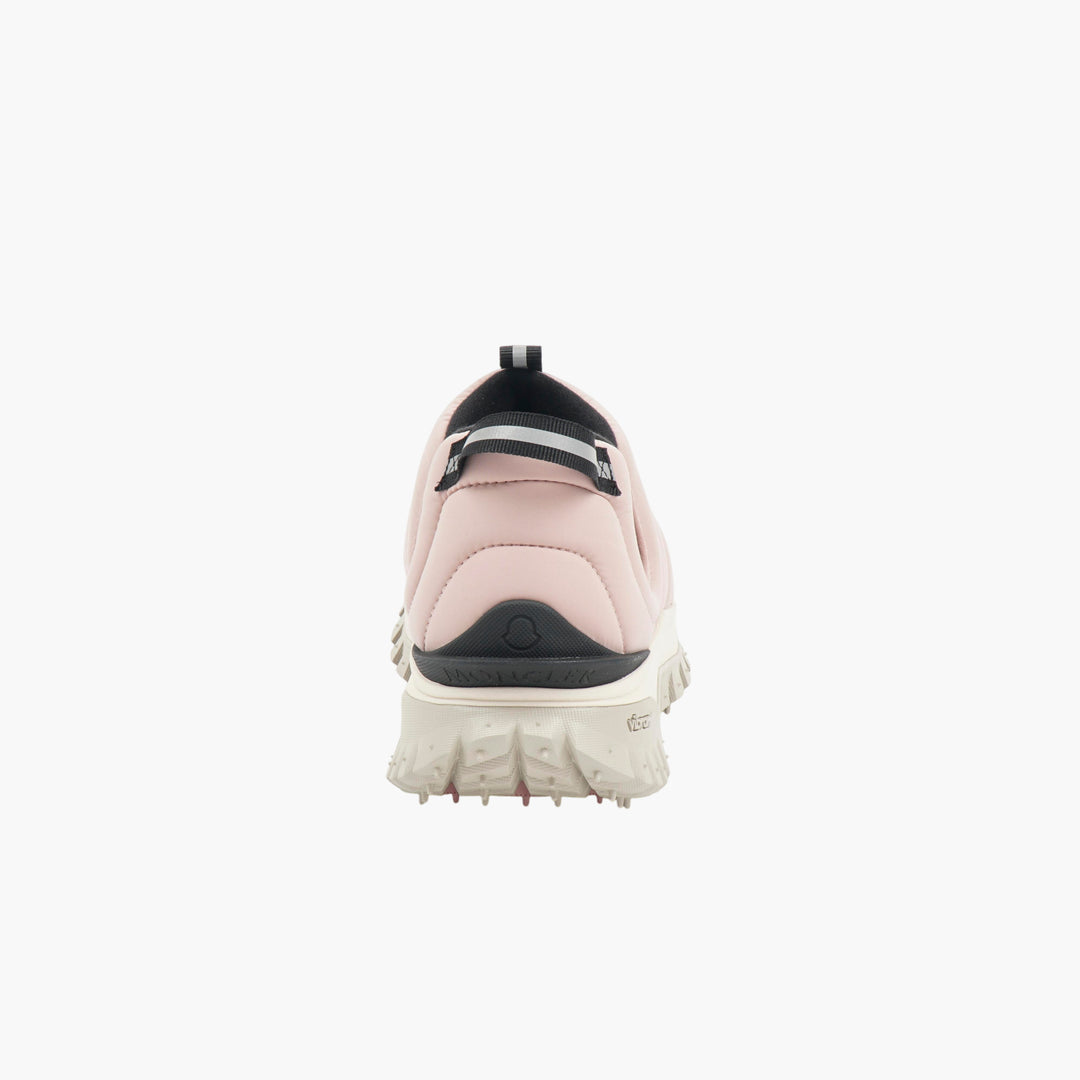 Moncler Pink-Black Quilted Slip-On Sneakers