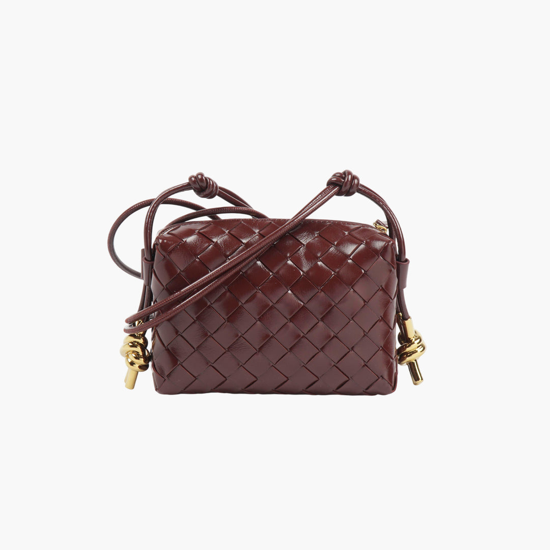 Bottega Veneta Marrone Woven Leather Bag