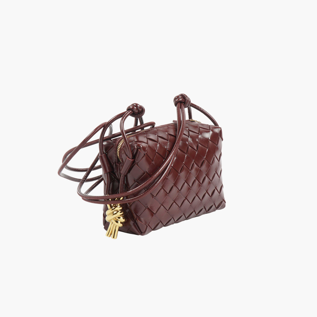 Bottega Veneta Marrone Woven Leather Bag