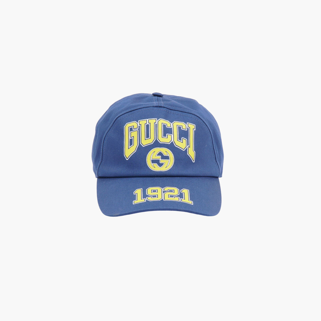 GUCCI NAVY BLUE Baseball cap with logo