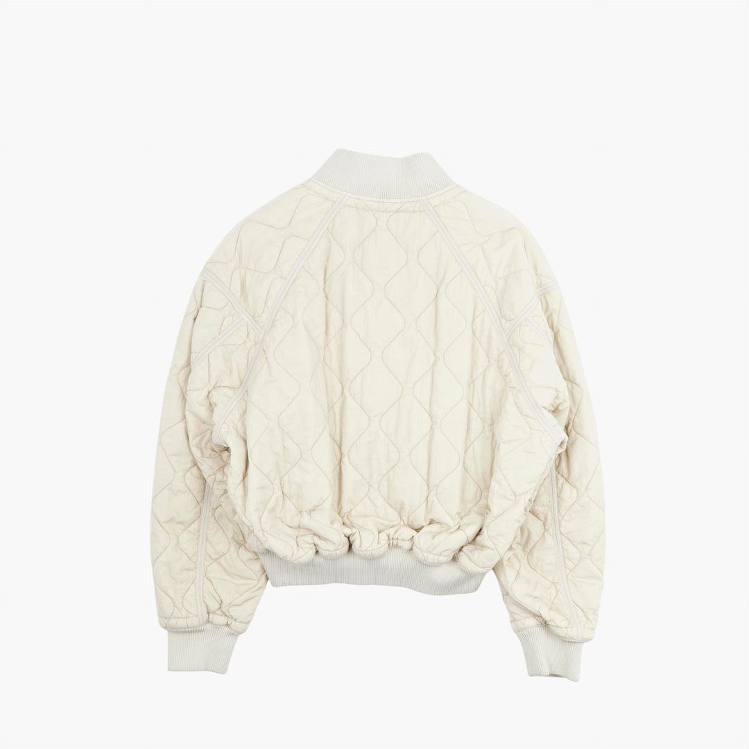 Burberry Beige Quilted Bomber Jacket