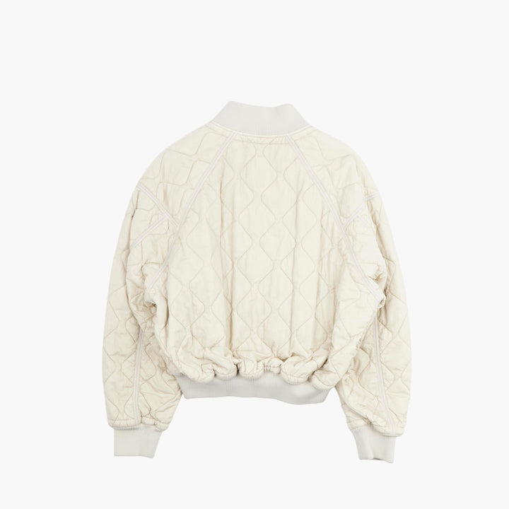 Burberry Beige Quilted Bomber Jacket