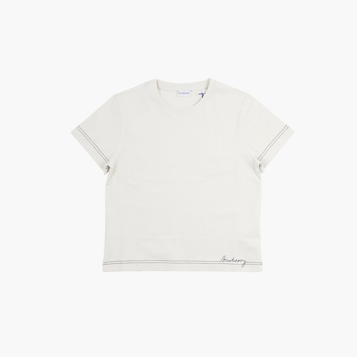 BURBERRY Ivory-Blue T-Shirt