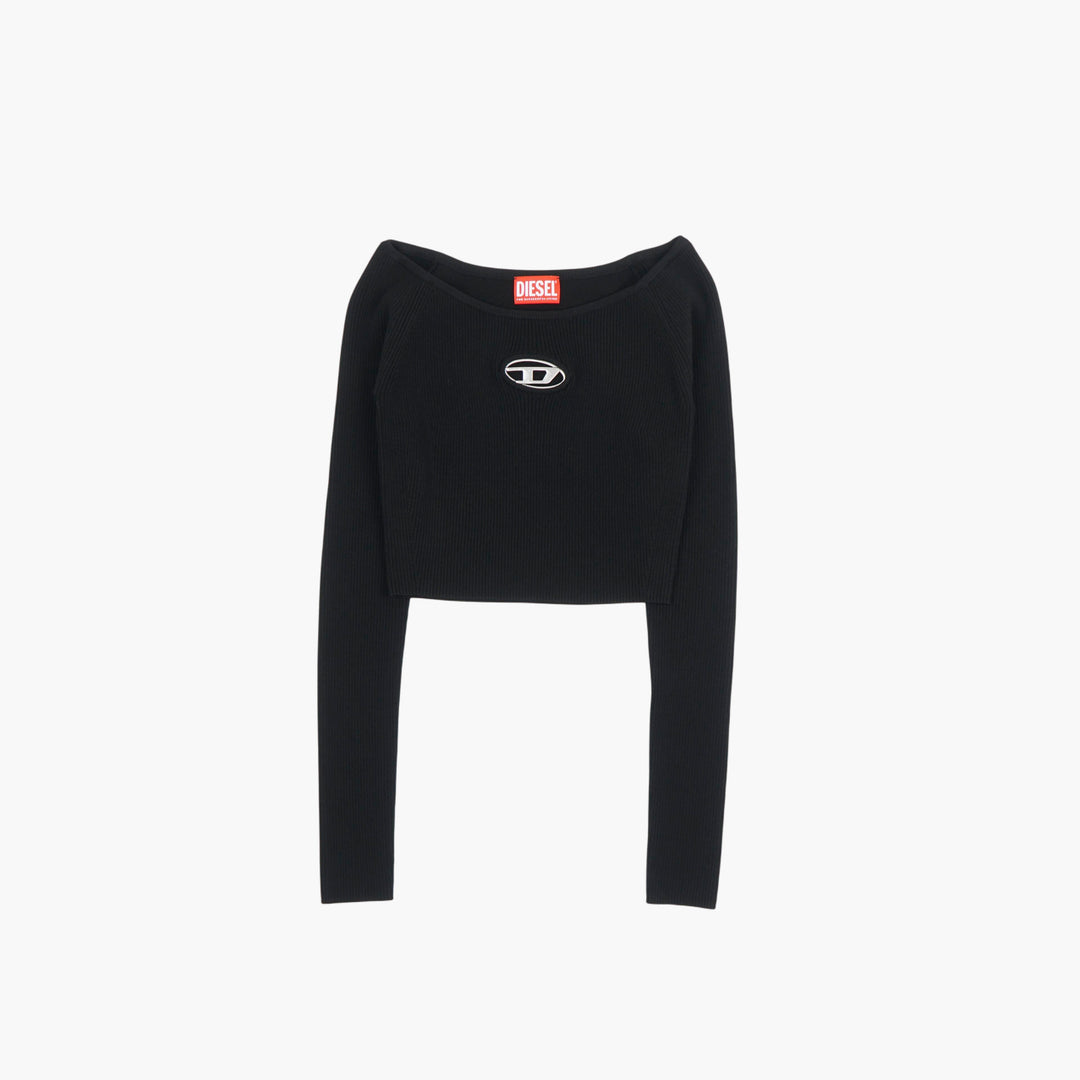 DIESEL Black Cropped Sweater