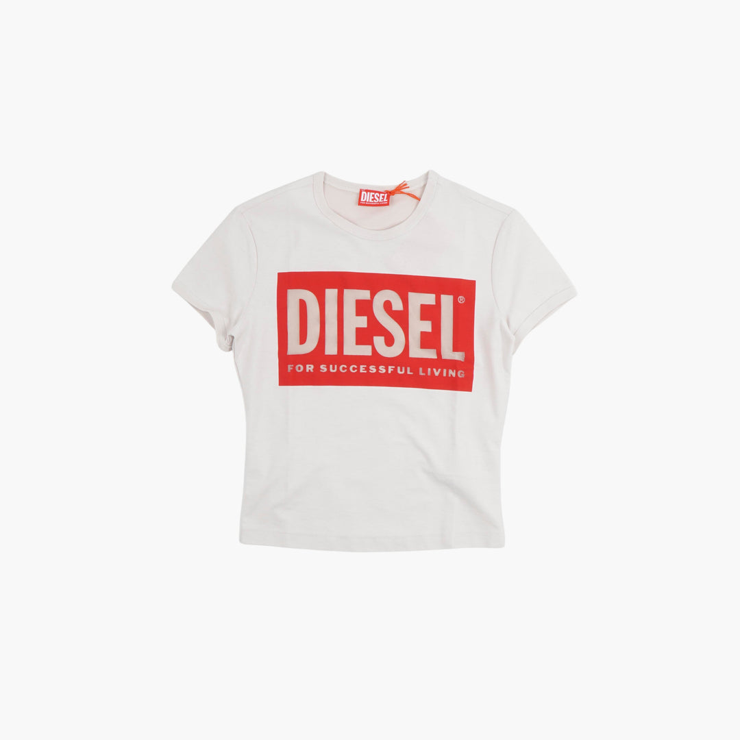 T-shirt DIESEL Bianco-Rosso