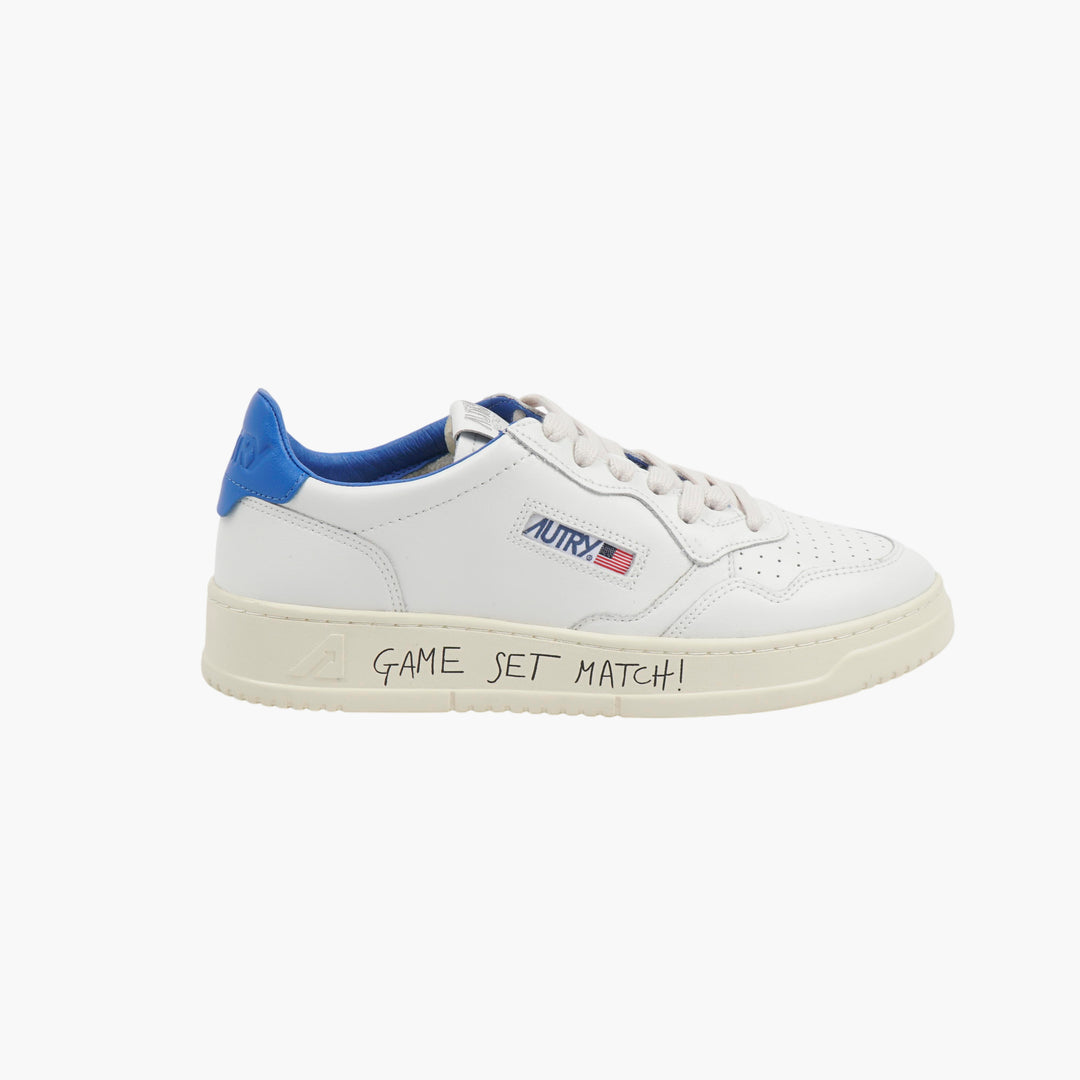 AUTRY White Leather Sneakers Blue