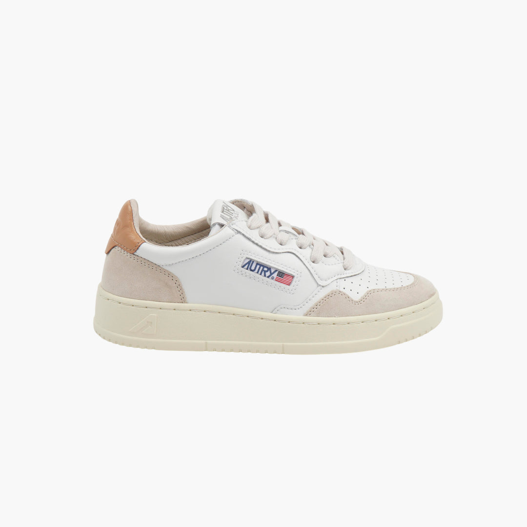 Sneakers AUTRY in pelle bianco-beige-marrone