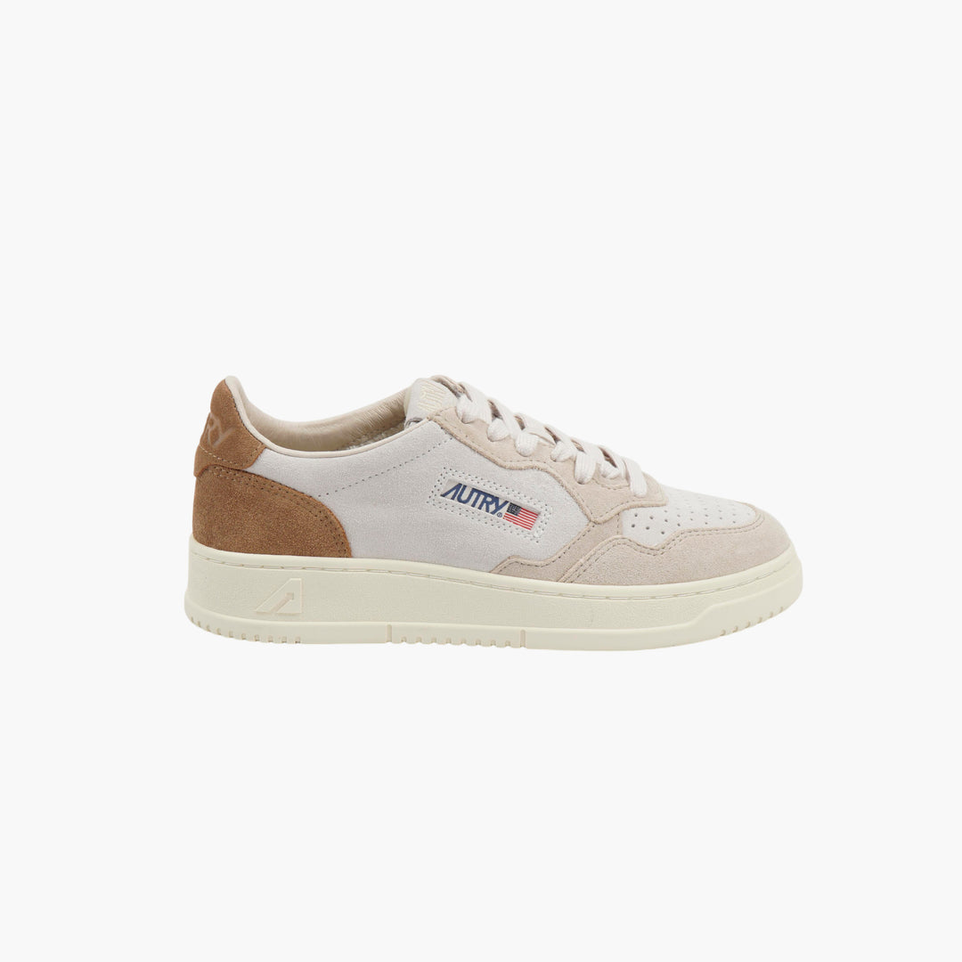 Autry Beige-Brown Suede Leather Sneakers