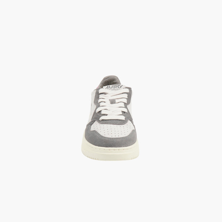 Sneakers basse in pelle grigio-rosa Autry