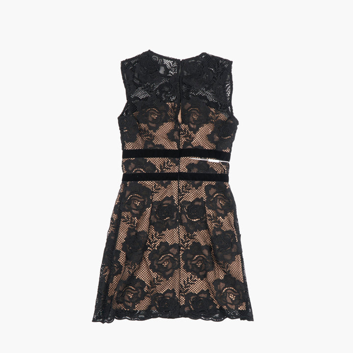 Self Portrait Black Lace Sleeveless Dress