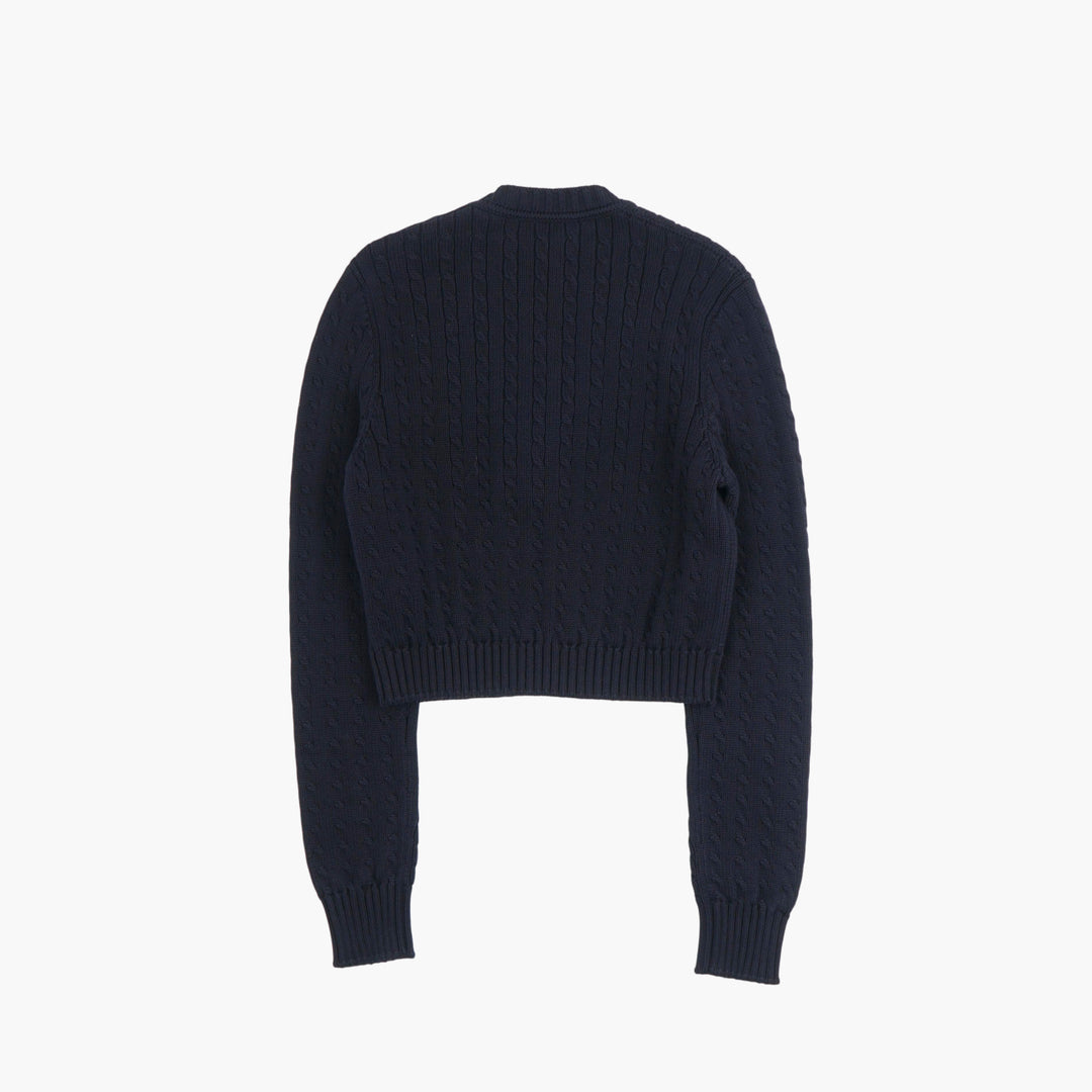 Chloè Navy Cable-Knit Sweater