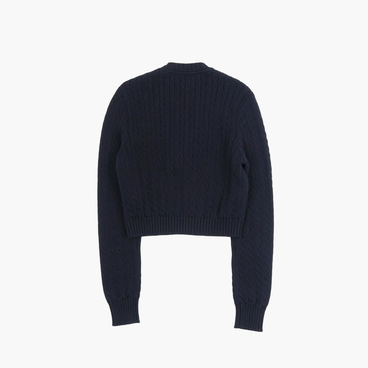 Maglione a trecce blu navy Chloè