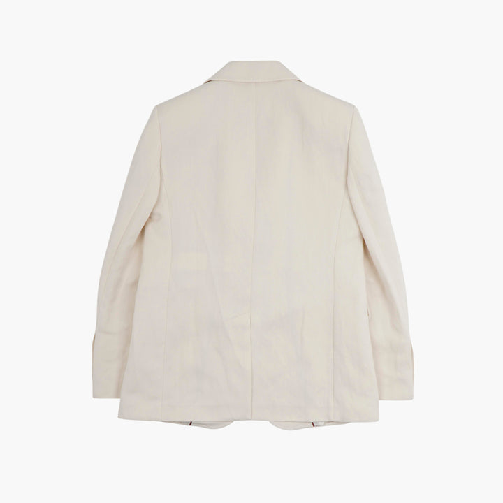 Max Mara White Blazer with Lapel Collar