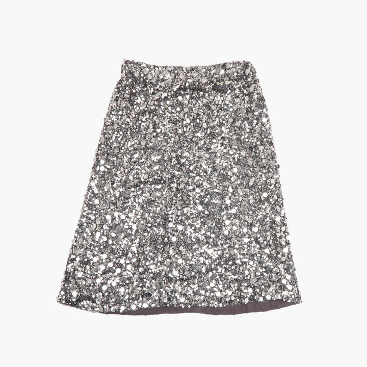 PAROSH Argento Sequin Skirt