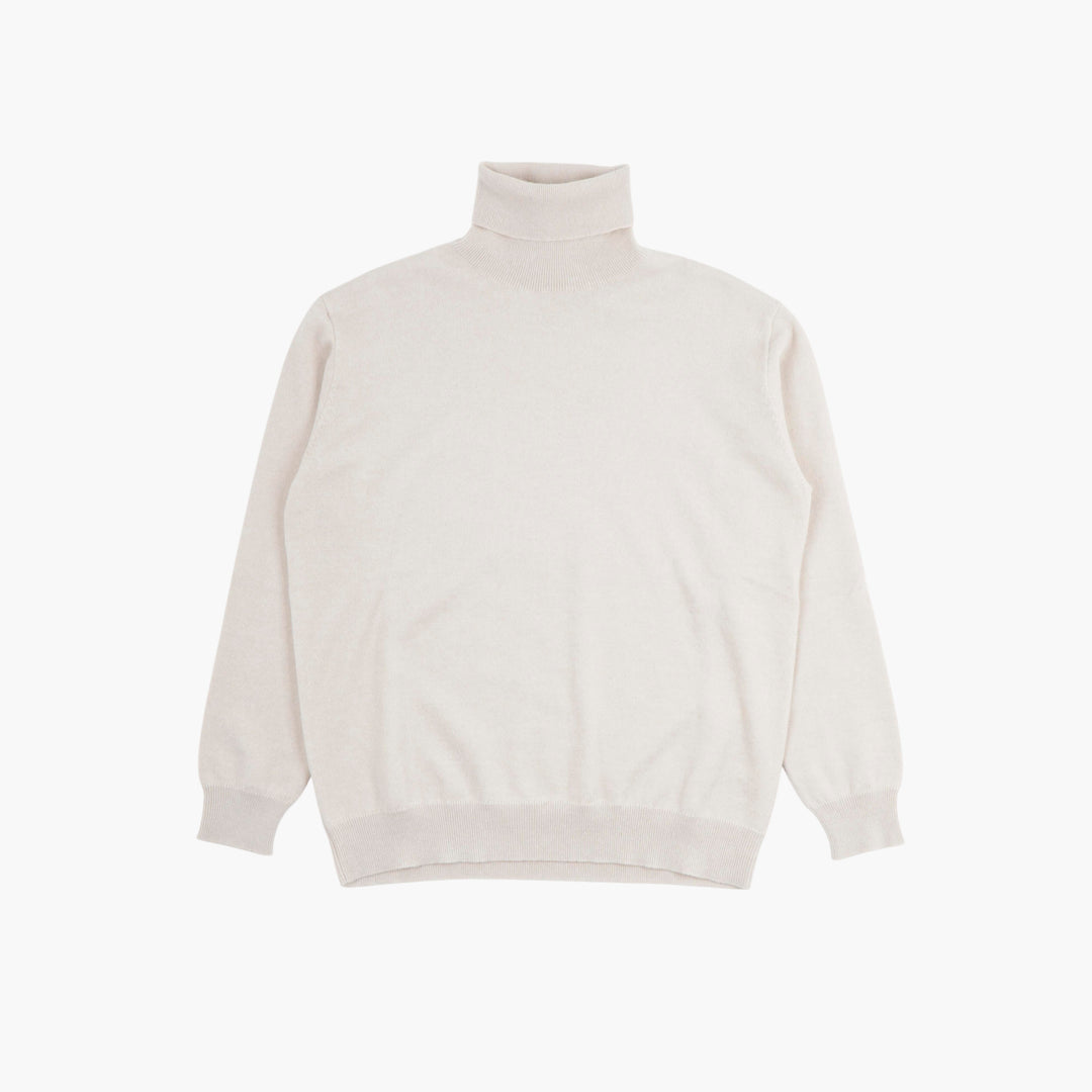 Brunello Cucinelli White Turtleneck Sweater