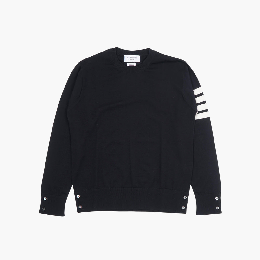 Thom Browne Navy-White Striped Sweater