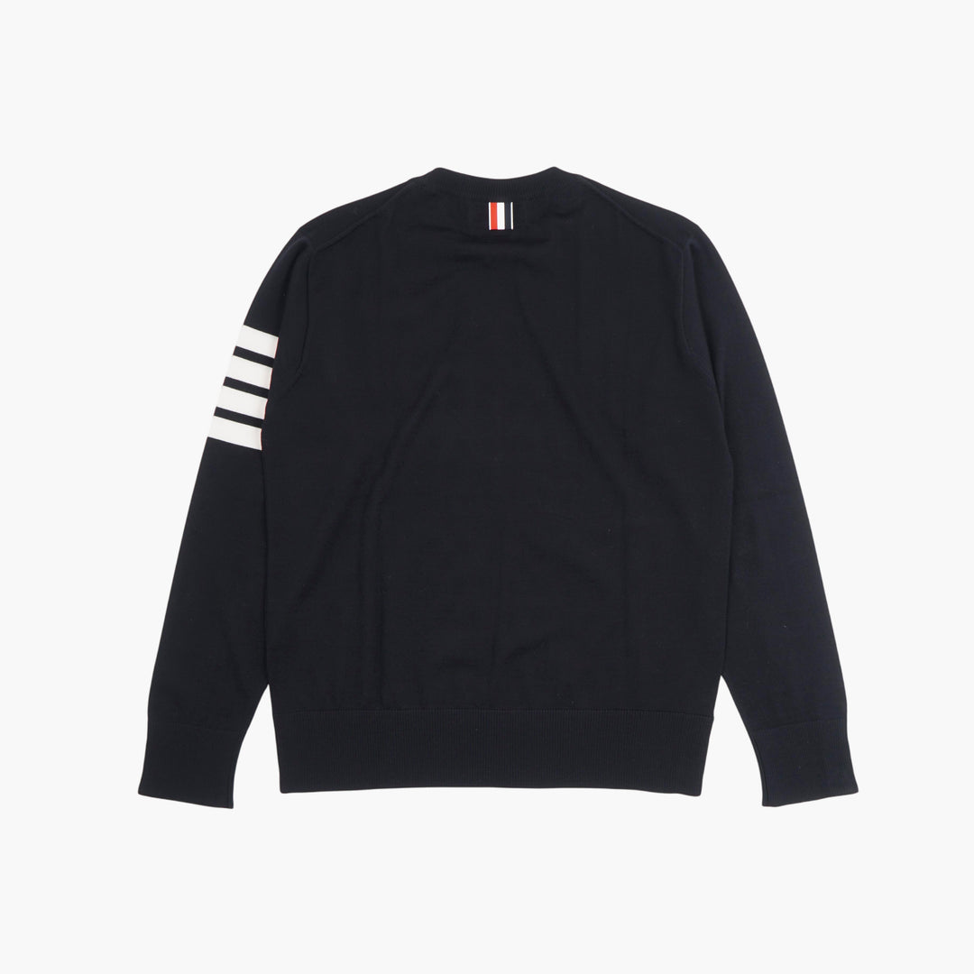 Thom Browne Navy-White Striped Sweater