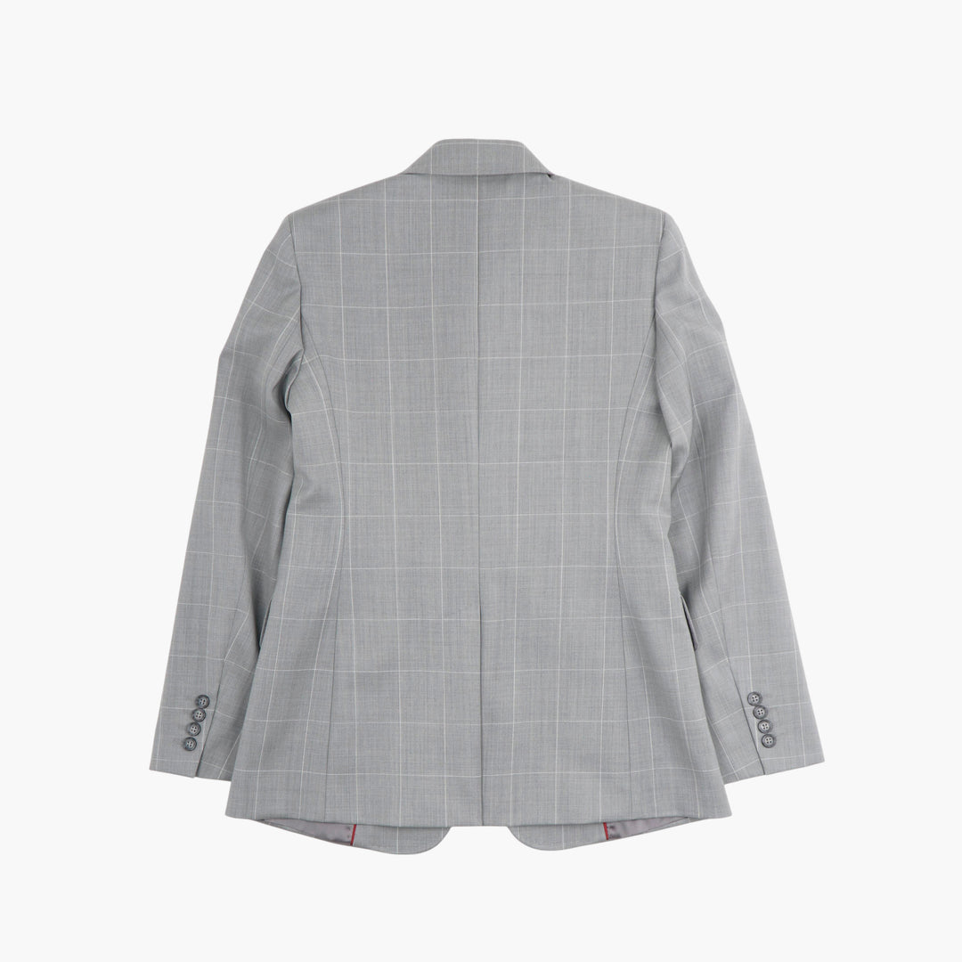 Blazer a quadri grigio-bianco MAX MARA