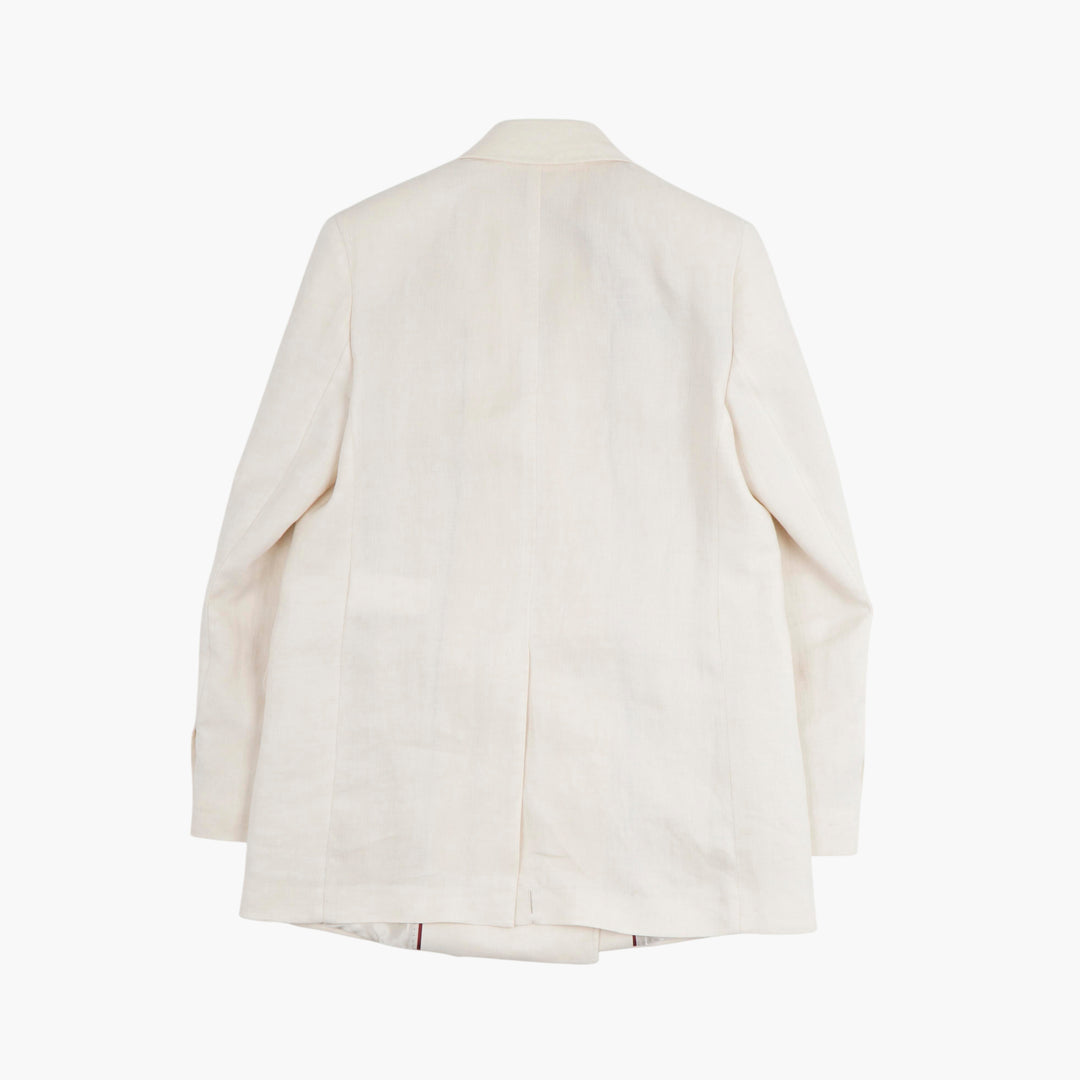 Max Mara Cream Double-Breasted Blazer