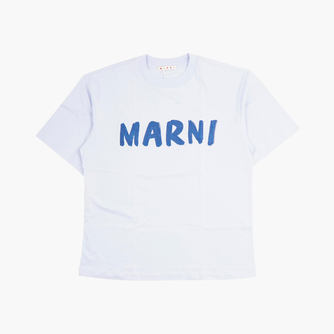 T-shirt con logo azzurro-blu MARNI