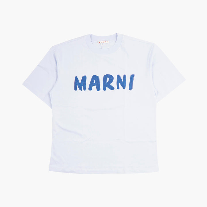 T-shirt con logo azzurro-blu MARNI