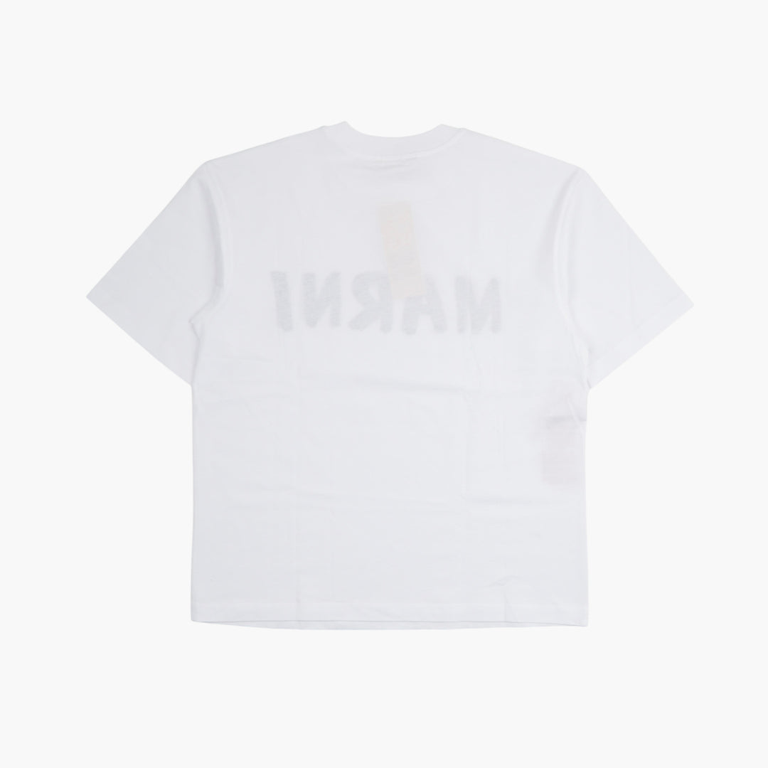 MARNI White Cotton Logo T-Shirt