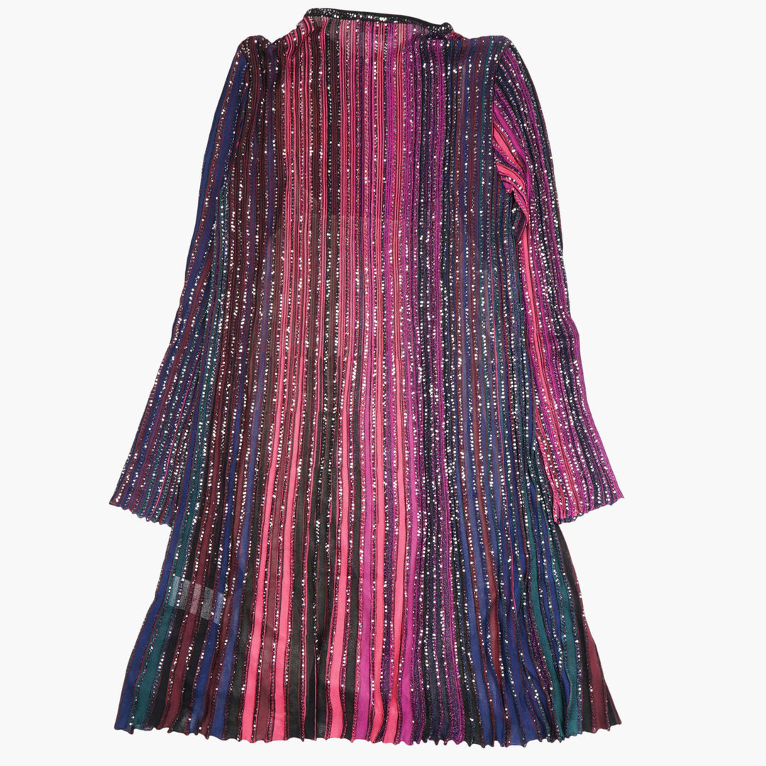 Missoni Multicolored Striped Long Sleeve Dress