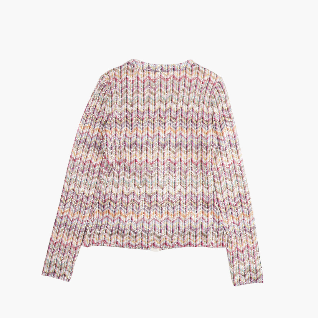 MISSONI Multi Color Chevron Cardigan