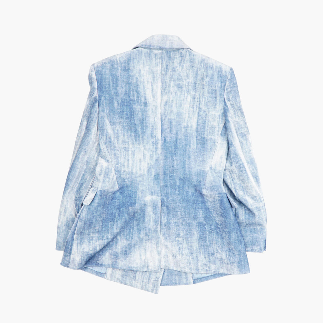 ERMANNO SCERVINO Blu Denim Effect Blazer