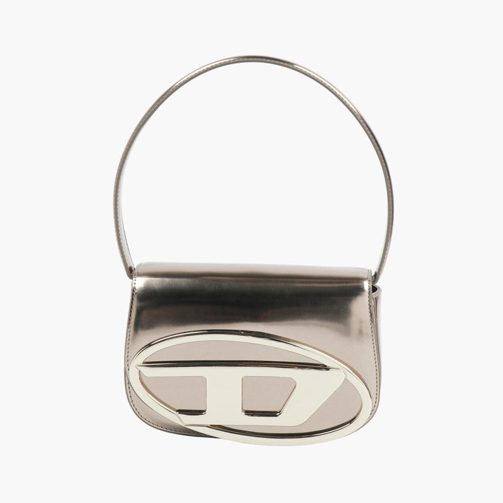 Diesel Silver Leather Shoulder Bag