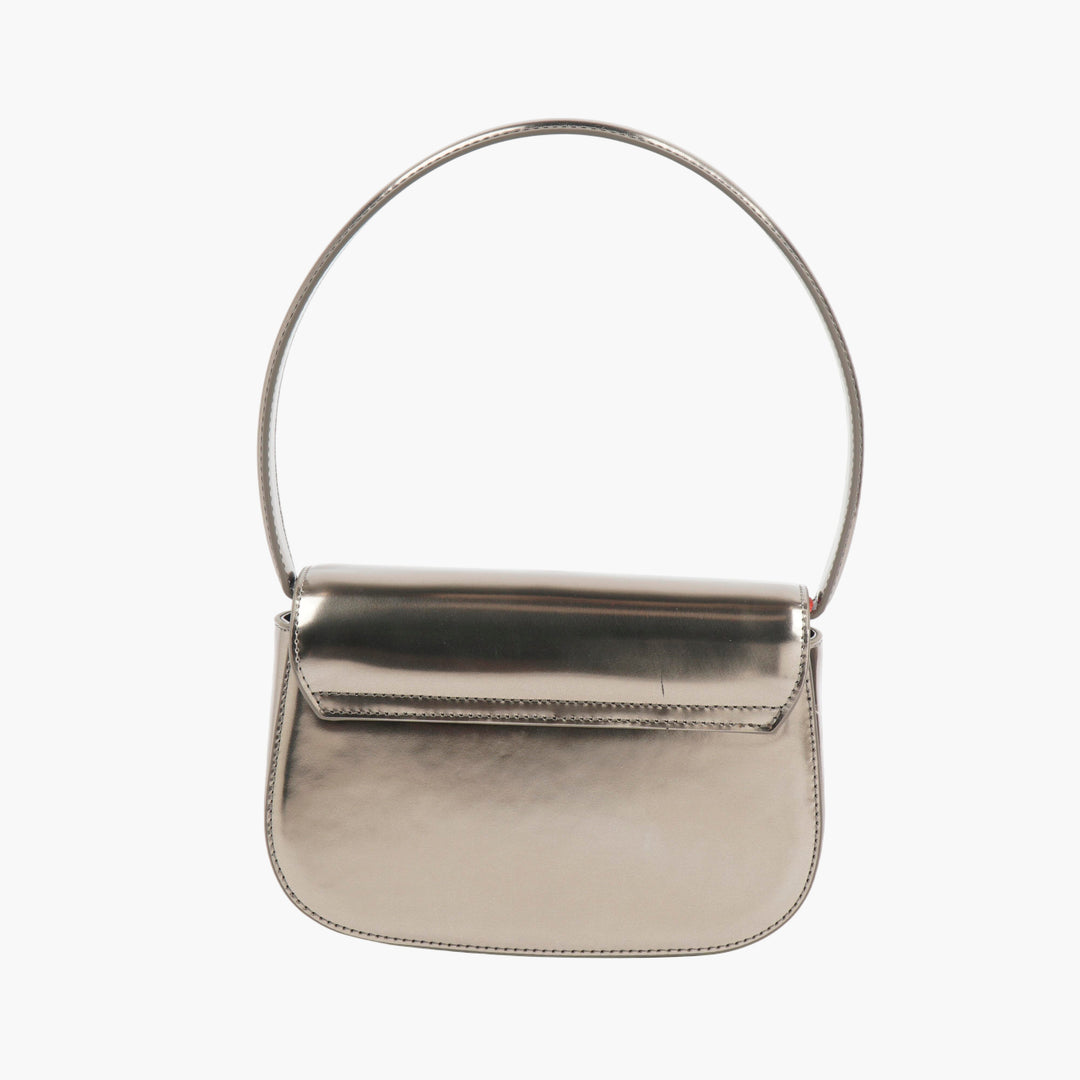 Diesel Silver Leather Shoulder Bag